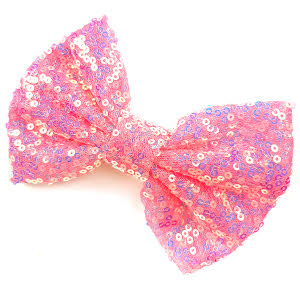 oranje_roze_strik_haarspeld_meisje_bow_gymnastics_glitters_grote_speld_turnen_gymnastiek